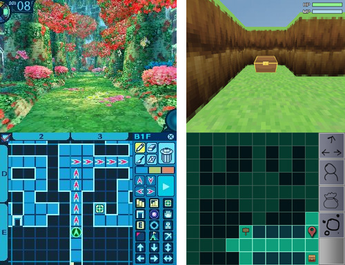 Etrian Odyssey (à gauche) et la première version jouable de Tower of Ordal (à droite) Etrian Odyssey (à gauche) et la première version jouable de Tower of Ordal (à droite)